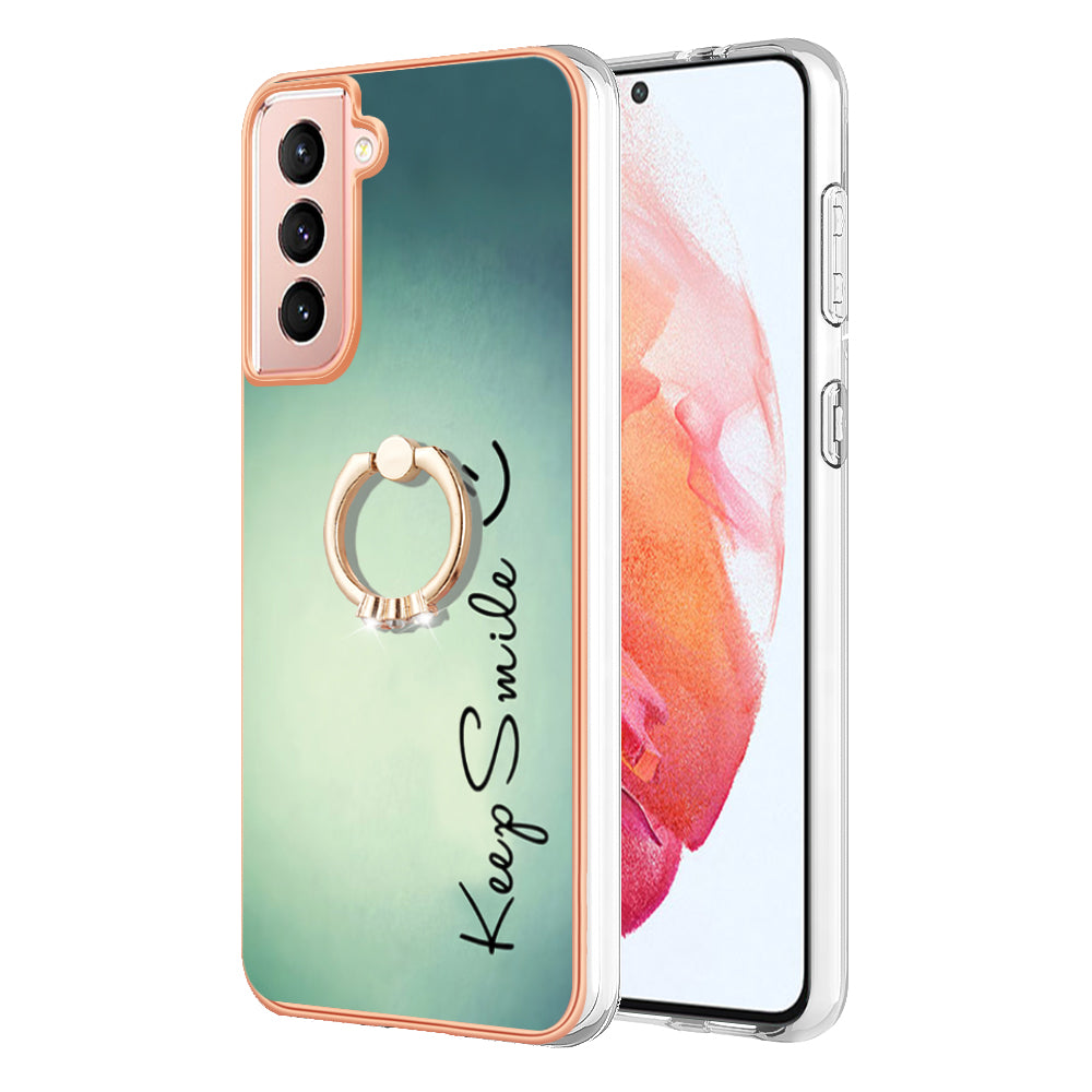 YB IMD Series-20 Style D For Samsung Galaxy S21 FE 5G 2.0mm Protective TPU Cover IMD Kickstand Electroplated Phone Case YB IMD Series-20 Style D For Samsung Galaxy S21 FE 5G 2.0mm Protective TPU Cover IMD Kickstand Electroplated Phone Case